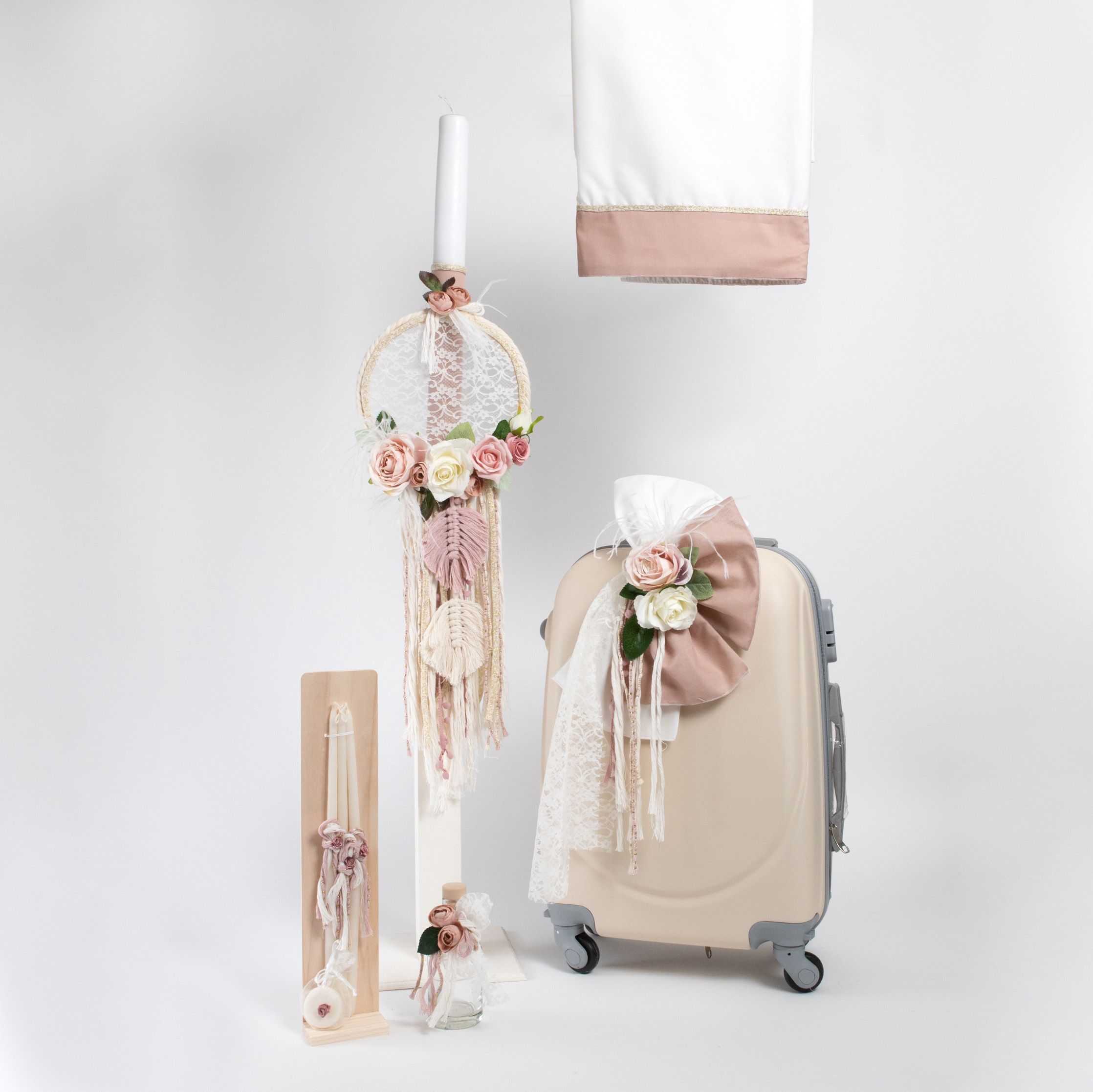 Βαπτιστικό Σετ Loukia SET401 Λουλούδια