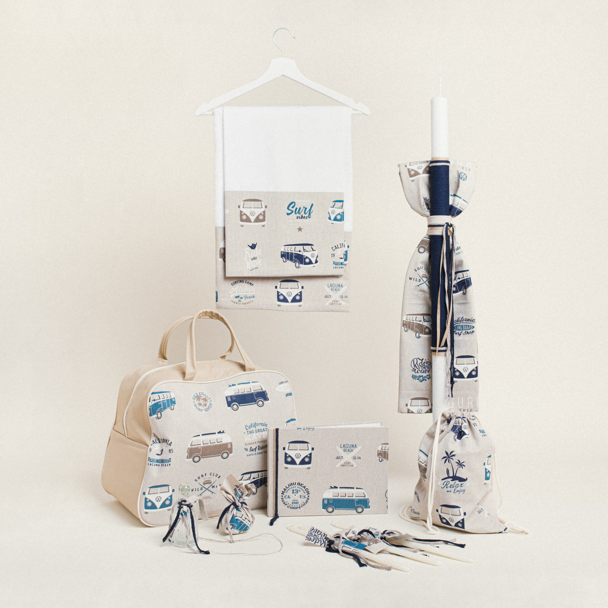 Βαπτιστικό Σετ Ntampoudis 331062 Vintage Λεωφορείο