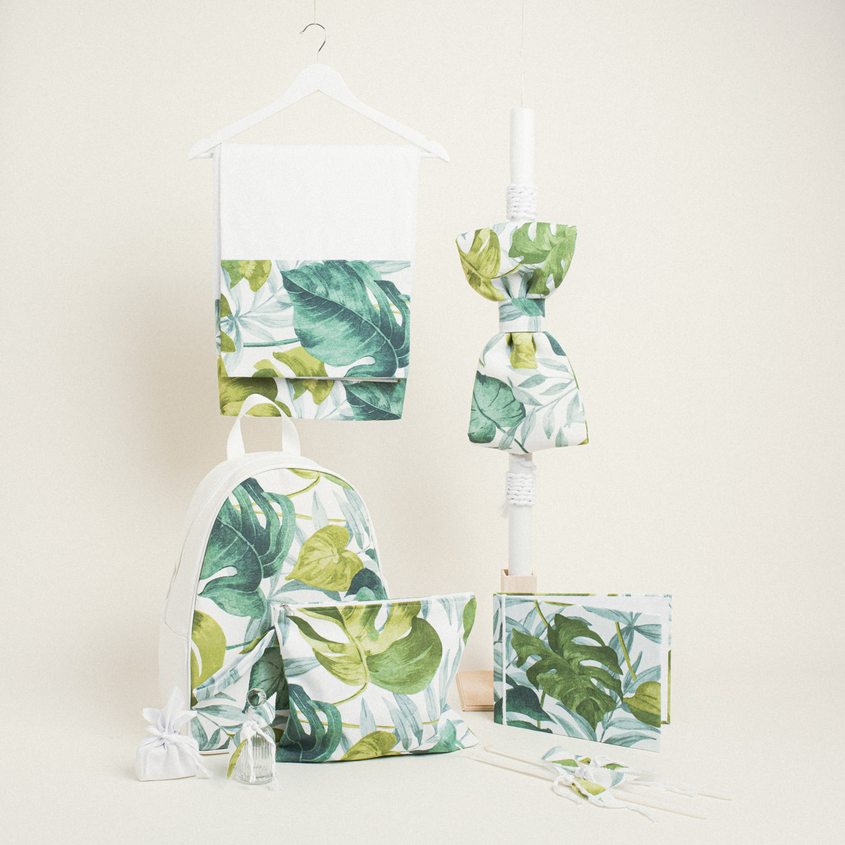 Βαπτιστικό Σετ Ntampoudis 331950 Τροπικά Φύλλα