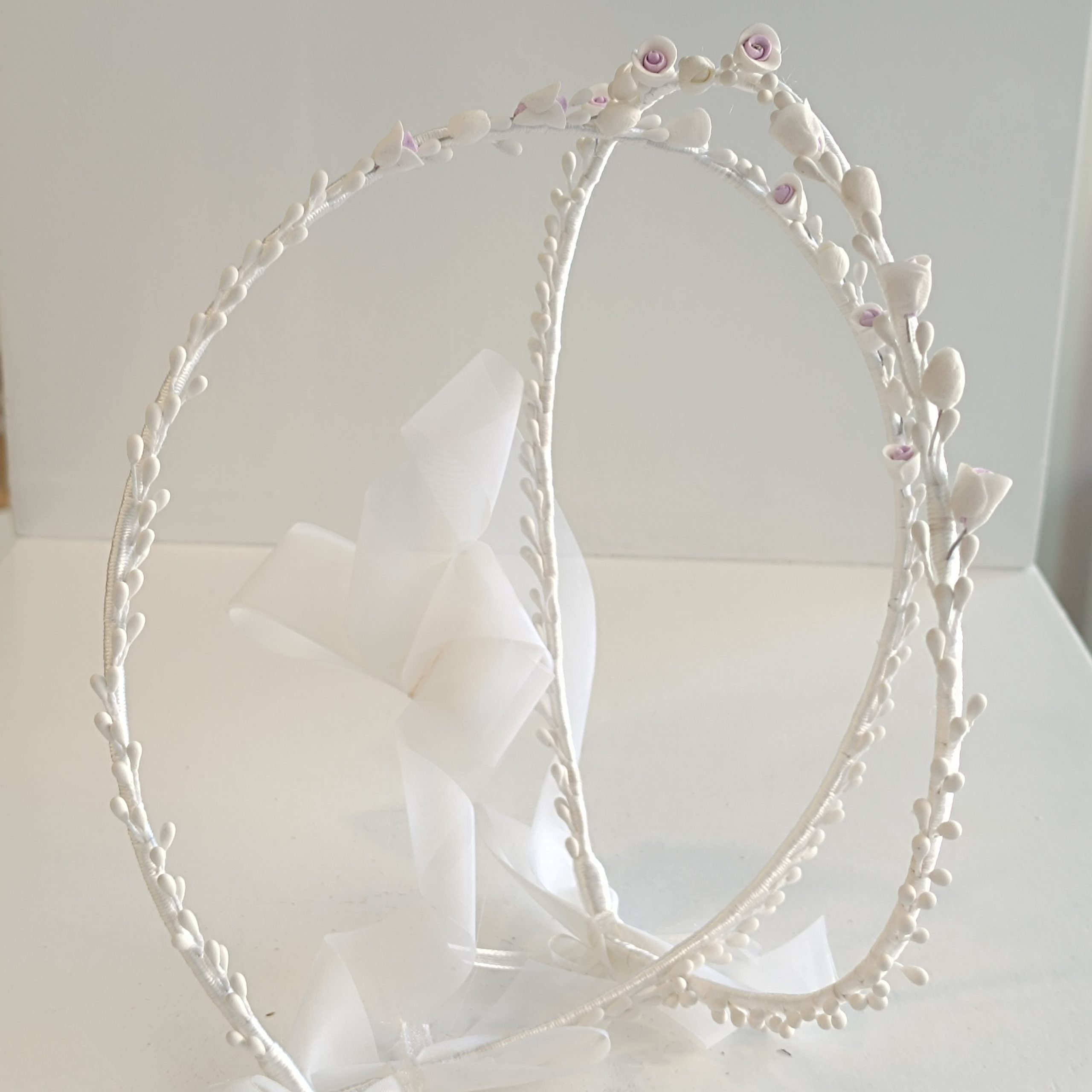 Στέφανα Γάμου Κεραμικά - Λευκά | Novaker ΚΣ 100