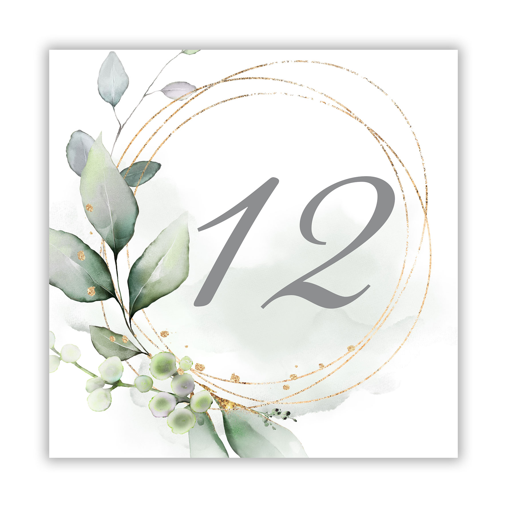 Αρίθμηση Γάμου Golden Eucalyptus GENG02