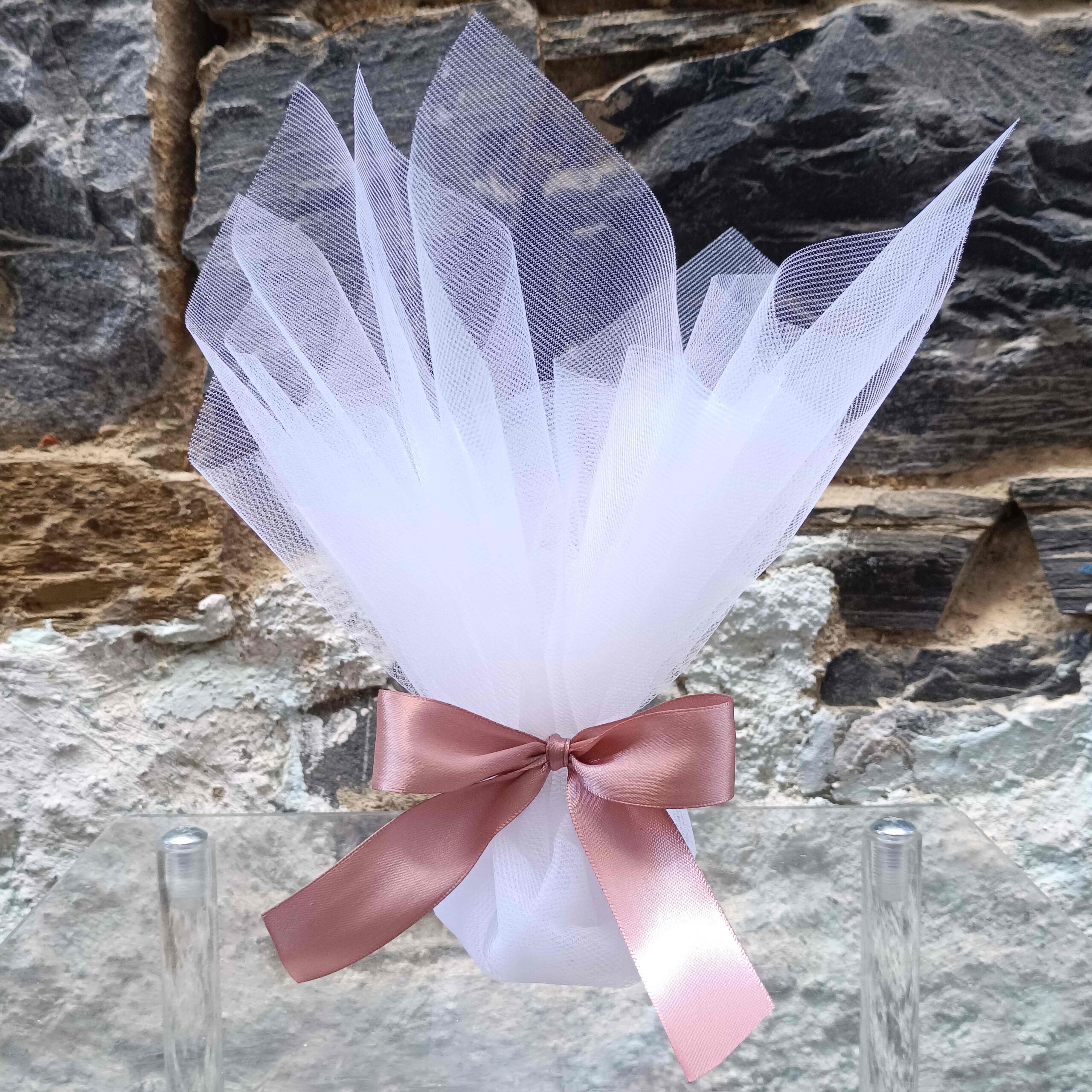 Μπομπονιέρα Γάμου – Κλασσική Οργάτζα & Σατέν Φιόγκος | Value Collection