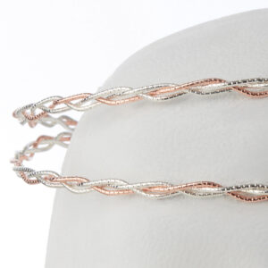 Στέφανα Γάμου Επάργυρα - Ασήμι Ροζ Χρυσό | Authentique Art SΑ-1318P