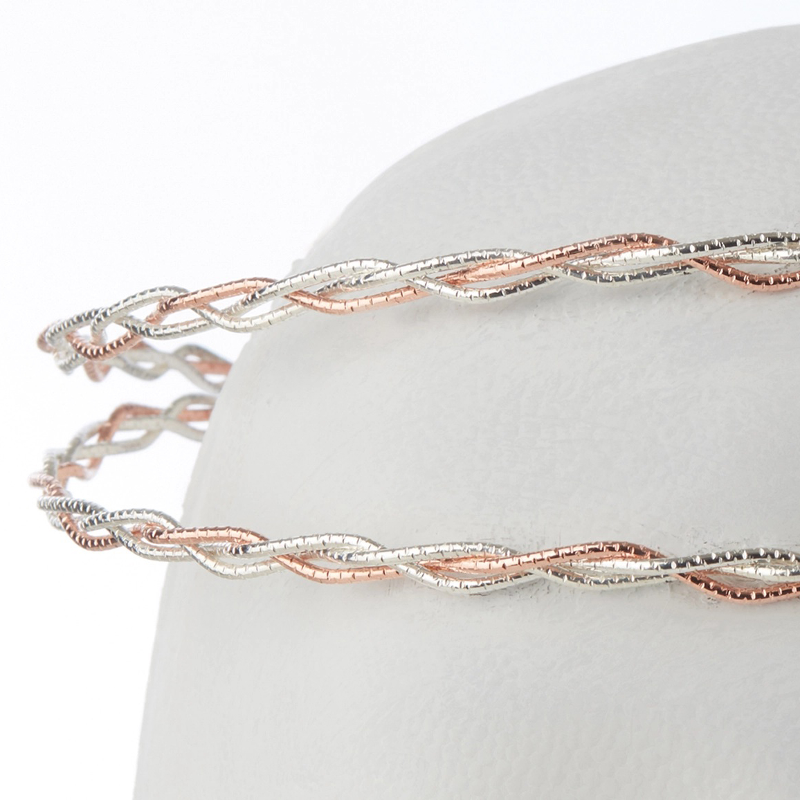 Στέφανα Γάμου Επάργυρα - Ασήμι Ροζ Χρυσό | Authentique Art SΑ-1318P