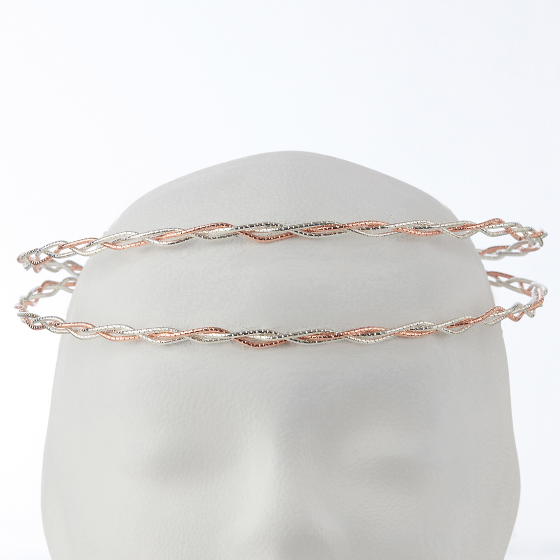 Στέφανα Γάμου Επάργυρα - Ασήμι Ροζ Χρυσό | Authentique Art SΑ-1318P