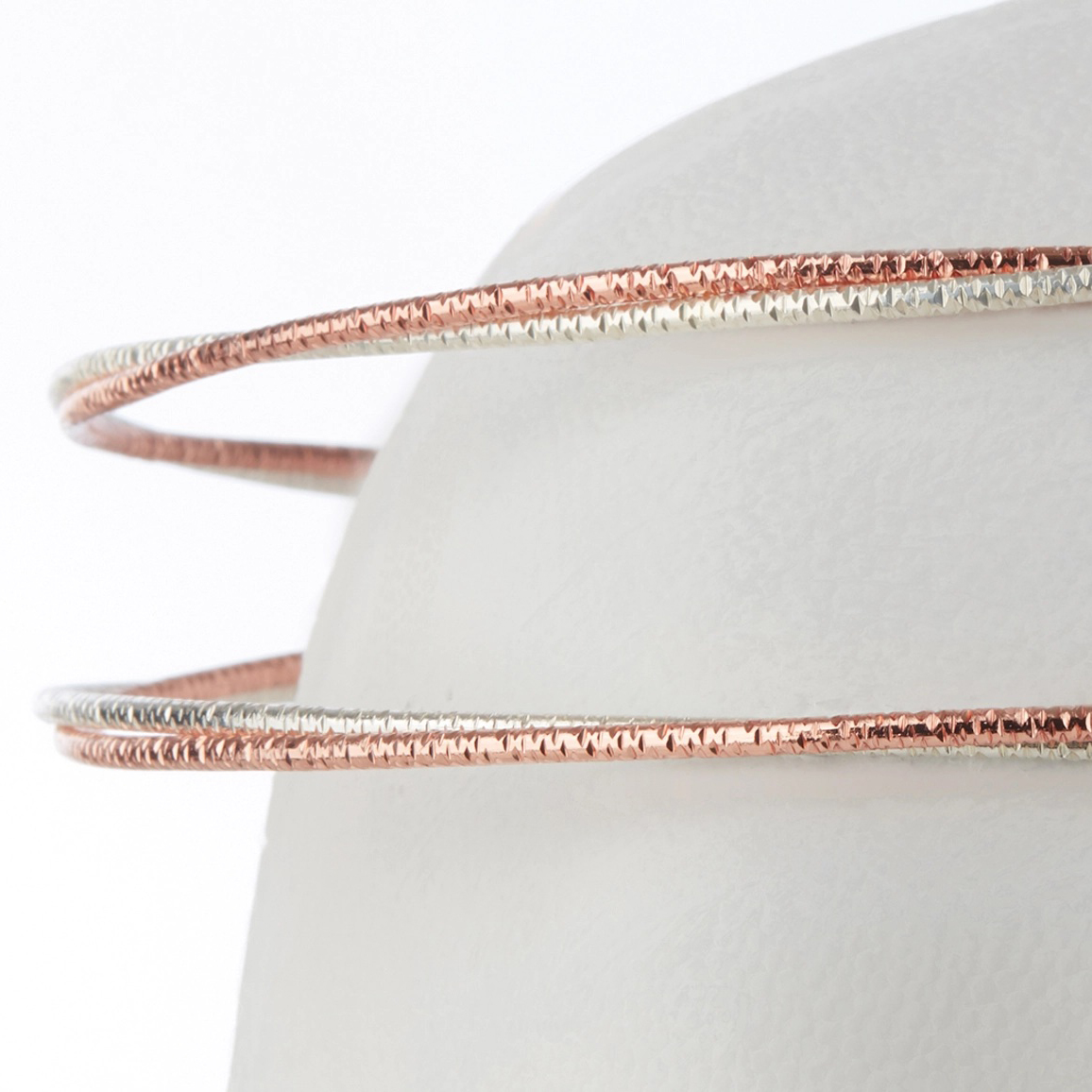 Στέφανα Γάμου Επάργυρα - Ασήμι Ροζ Χρυσό | Authentique Art SΑ-1349