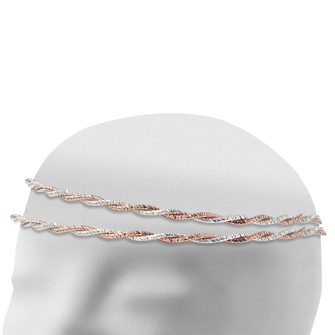 Στέφανα Γάμου Επάργυρα - Ασήμι Ροζ Χρυσό | Authentique Art SΑ-1401