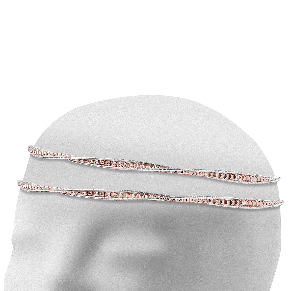 Στέφανα Γάμου Επάργυρα - Ασήμι Ροζ Χρυσό | Authentique Art SΑ-1408