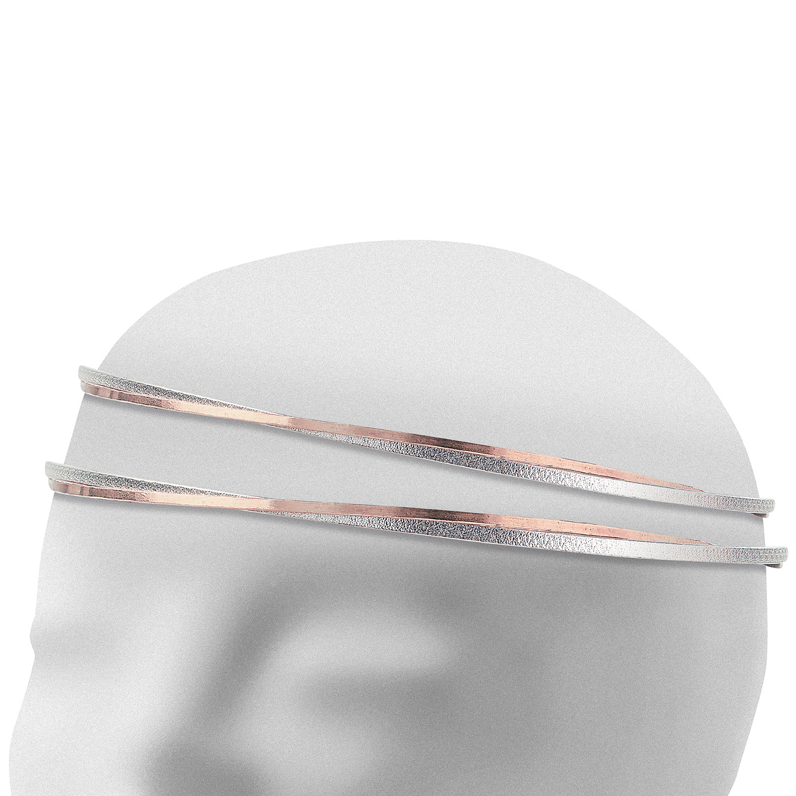 Στέφανα Γάμου Επάργυρα - Ασήμι Ροζ Χρυσό | Authentique Art SΑ-1411