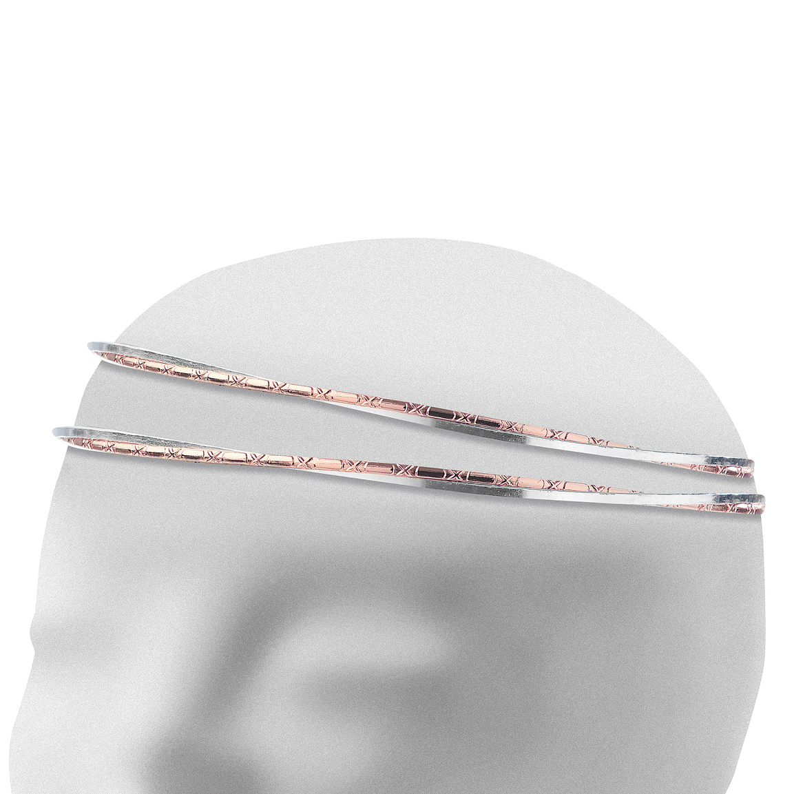 Στέφανα Γάμου Επάργυρα - Ασήμι Ροζ Χρυσό | Authentique Art SΑ-1414