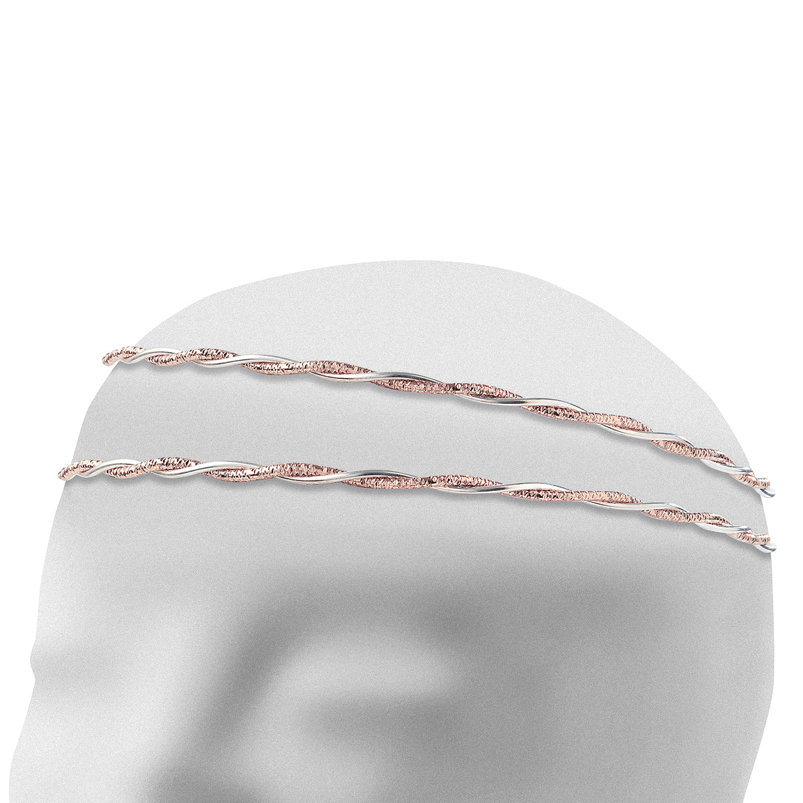 Στέφανα Γάμου Επάργυρα - Ασήμι Ροζ Χρυσό | Authentique Art SΑ-1417