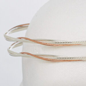 Στέφανα Γάμου Επάργυρα - Ασήμι Ροζ Χρυσό | Authentique Art SΑ-2008