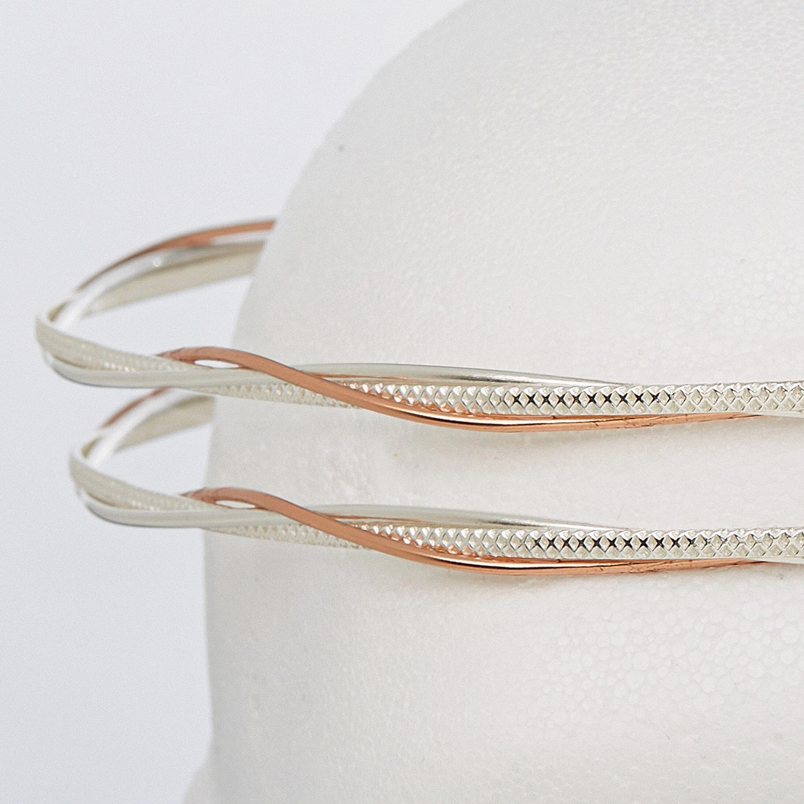 Στέφανα Γάμου Επάργυρα - Ασήμι Ροζ Χρυσό | Authentique Art SΑ-2008