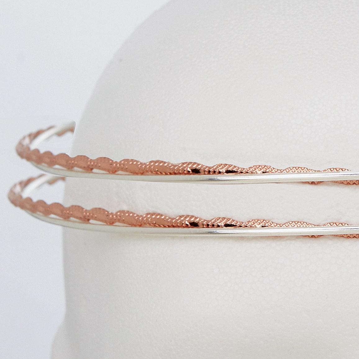 Στέφανα Γάμου Επάργυρα - Ασήμι Ροζ Χρυσό | Authentique Art SΑ-2017