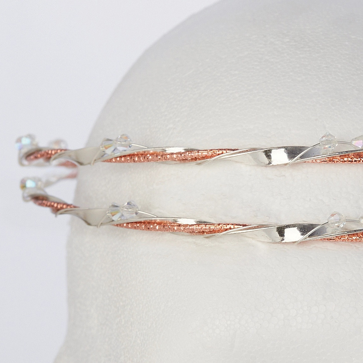 Στέφανα Γάμου Επάργυρα - Ασήμι Ροζ Χρυσό | Authentique Art SΑ-2032