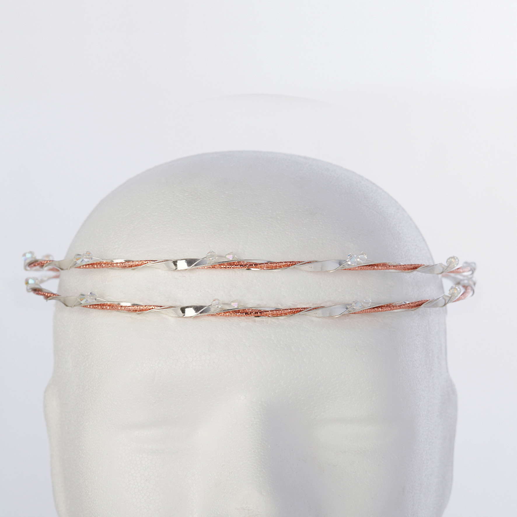 Στέφανα Γάμου Επάργυρα - Ασήμι Ροζ Χρυσό | Authentique Art SΑ-2032