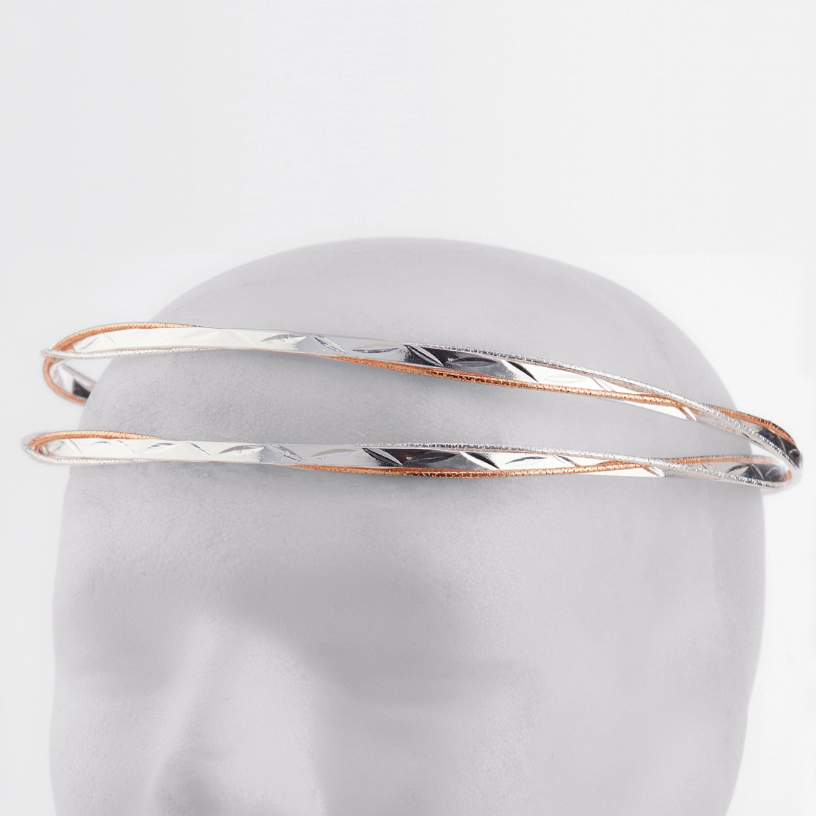 Στέφανα Γάμου Επάργυρα - Ασήμι Ροζ Χρυσό | Authentique Art SΑ-2418