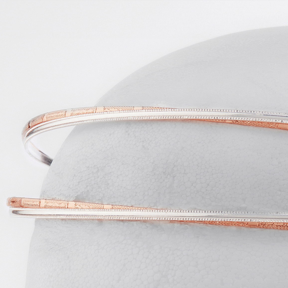 Στέφανα Γάμου Επάργυρα - Ασήμι Ροζ Χρυσό | Authentique Art SΑ-2426