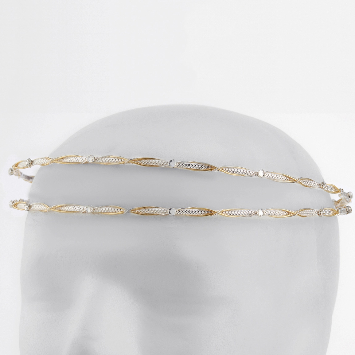 Στέφανα Γάμου Επάργυρα - Ασήμι Χρυσό | Authentique Art SΑ-2441