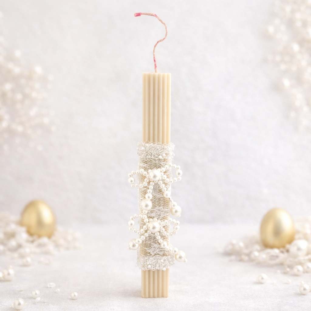 Λαμπάδα Φιόγκοι Πέρλας | Striped Collection