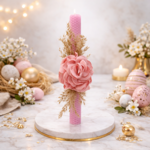 Λαμπάδα Μπουτονιέρα Λουλουδιού | Beeswax Collection